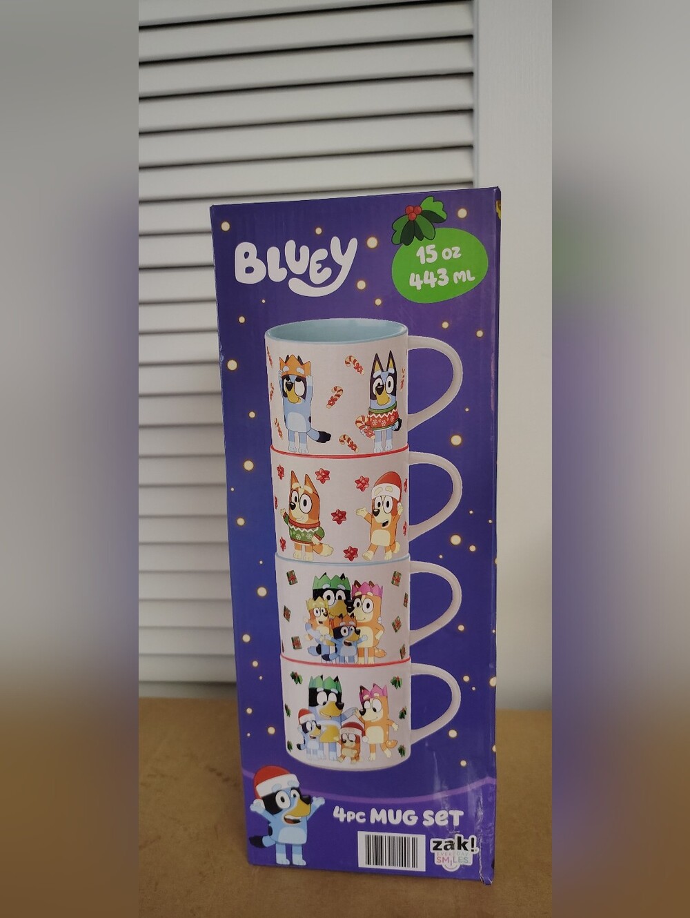Bluey Stackable Mug Set - Blue & White